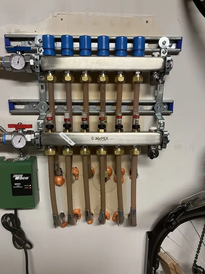 Plumber performing Gas Line Installation at a residential property in Codorus